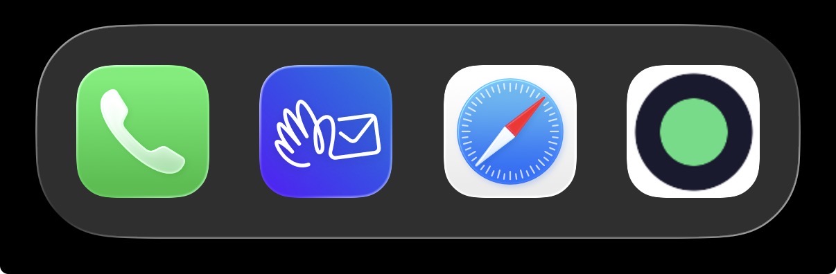 SL Live Map-ikonen på en iPhone-hemskärm bredvid Telefon, Mail och Safari
